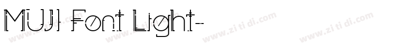MUJI Font Light字体转换